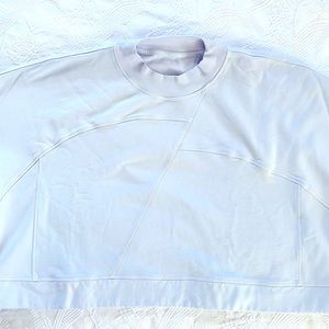 Lululemon Athletica Perfectly Oversized Crew Top Pullover Sweatshirt Light grey